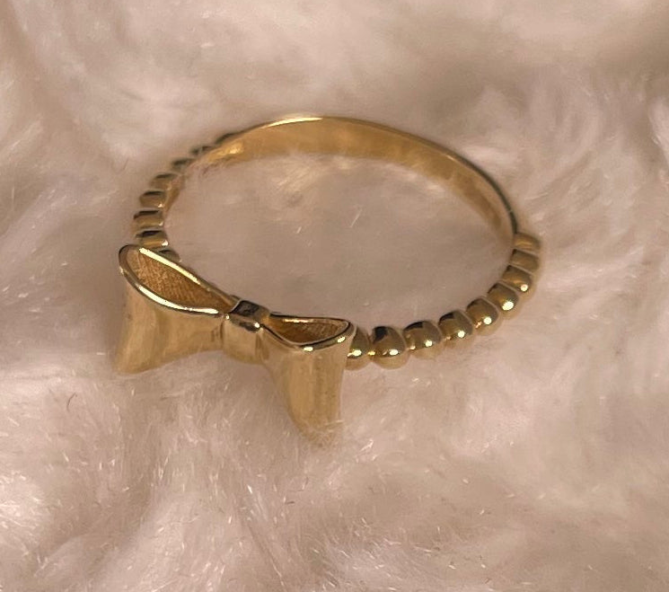 14ct Yellow Gold Bow Style Dress Ring
