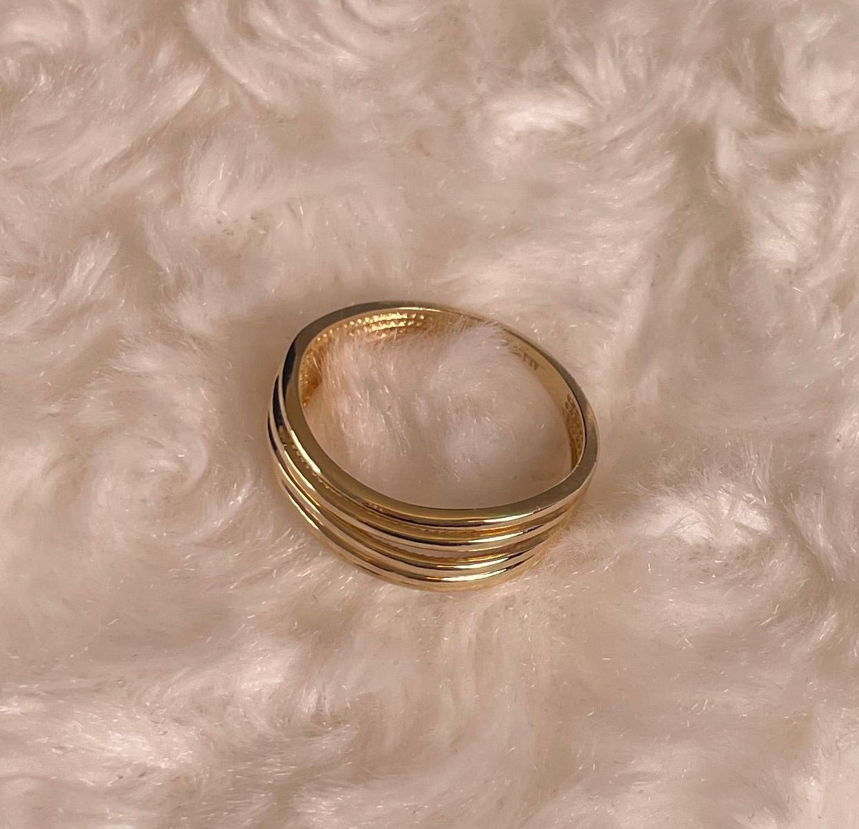 14ct Yellow Gold Five Row Ring