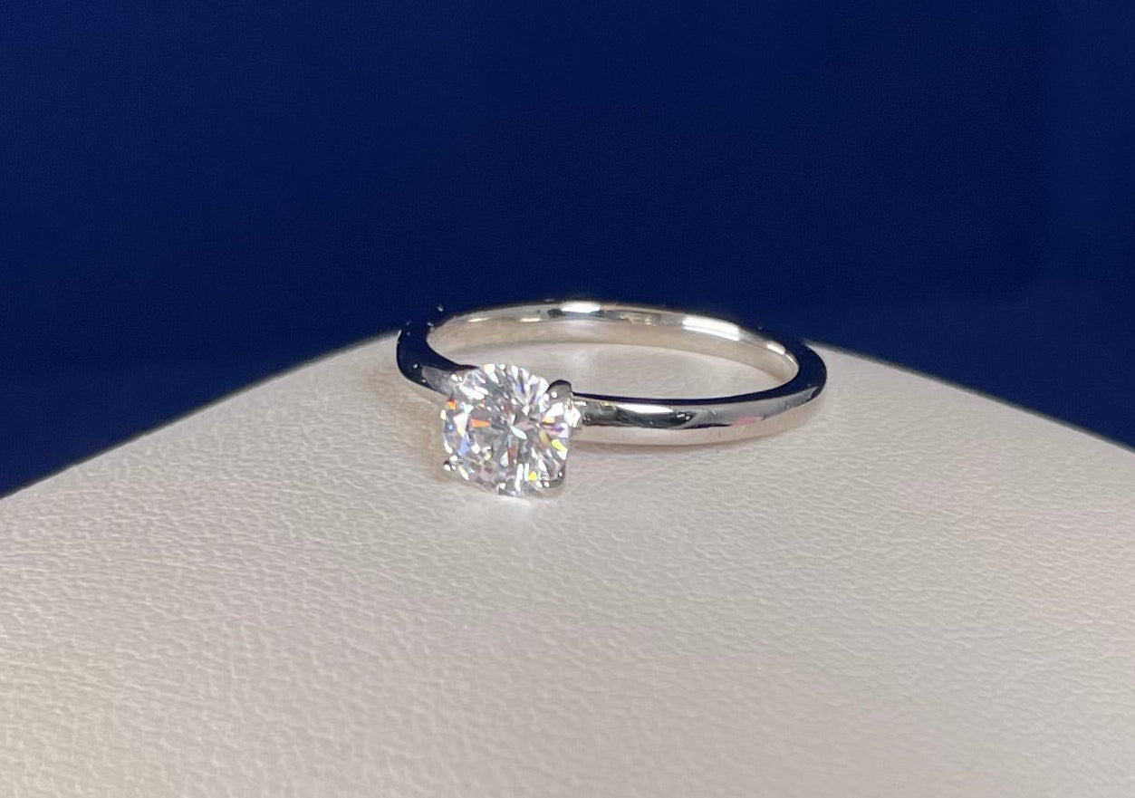 Brilliant Cut Cubic Zirconia Solitaire Ring