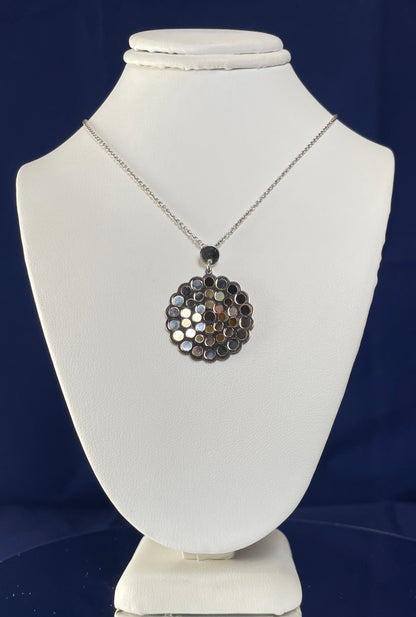 Silver & Rose Gold Plated Fancy Pendant