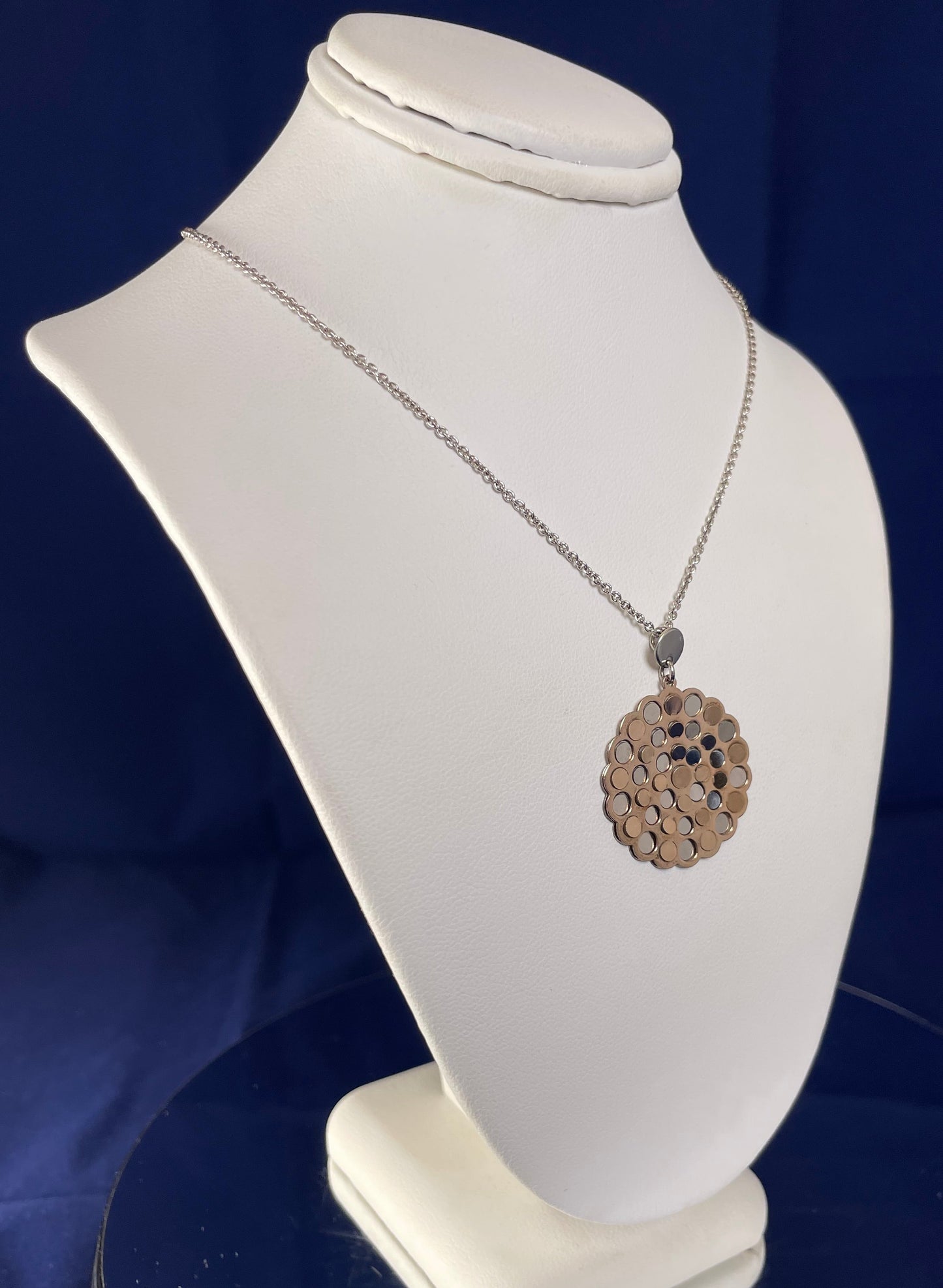 Silver & Rose Gold-Plated Fancy Pendant