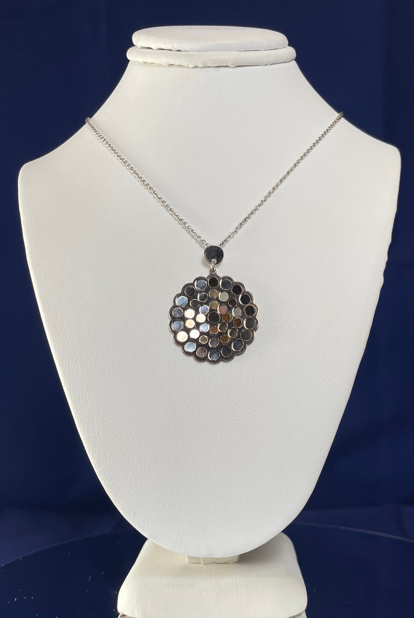 Silver & Rose Gold-Plated Fancy Pendant