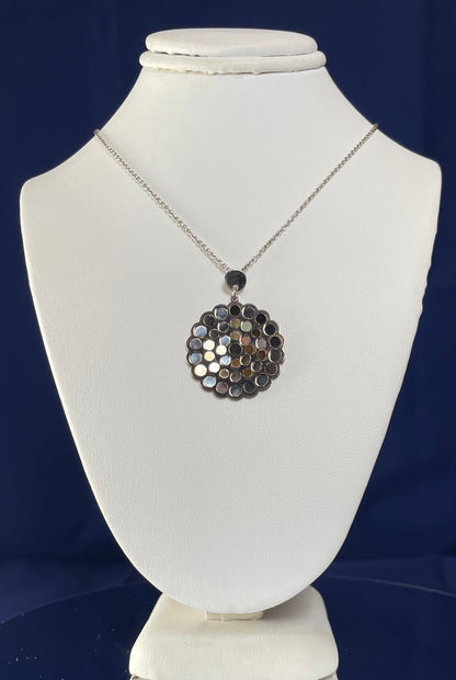 Silver & Rose Gold-Plated Fancy Pendant