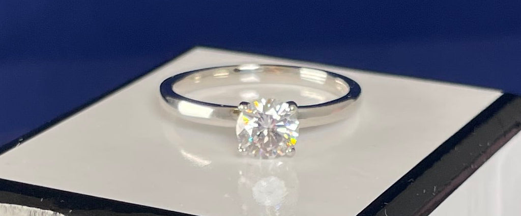 Brilliant Cut Cubic Zirconia Solitaire Ring
