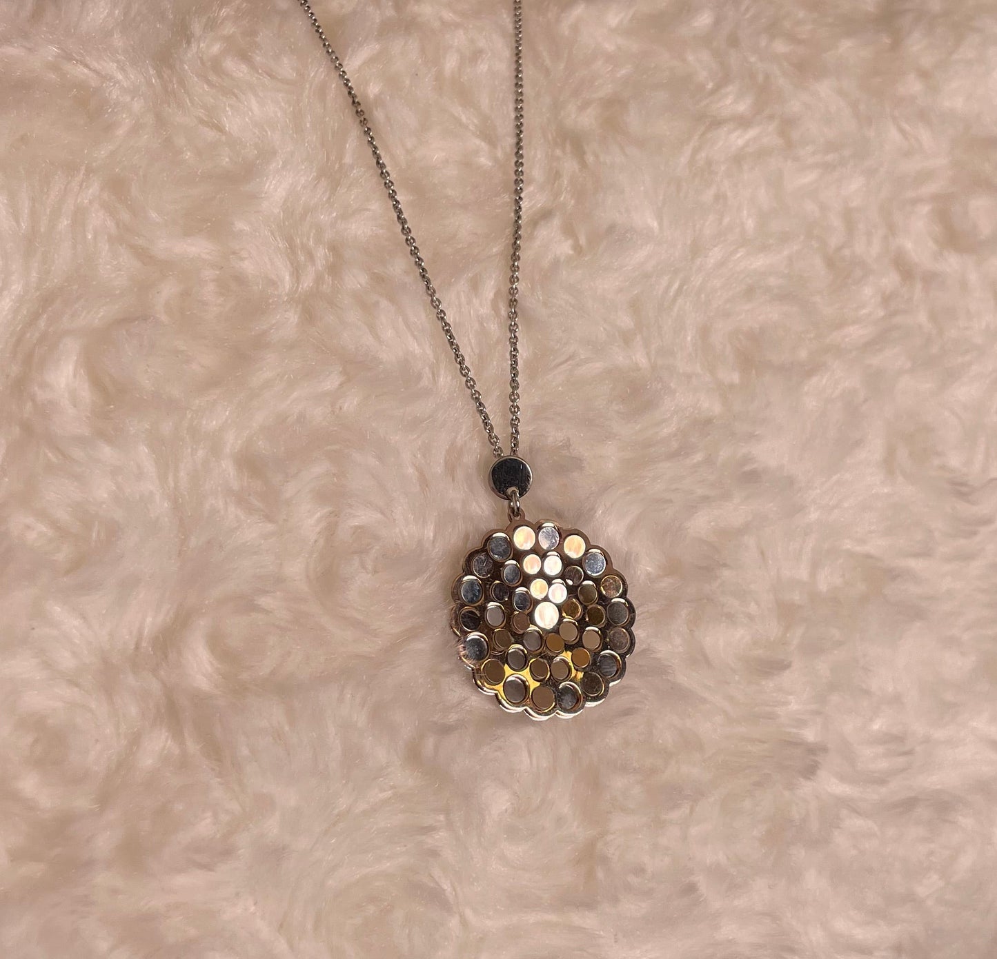 Silver & Rose Gold-Plated Fancy Pendant