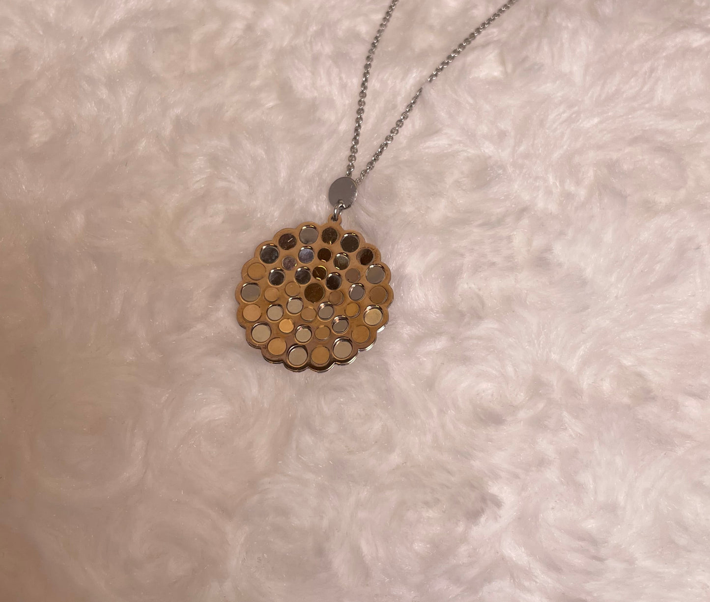 Silver & Rose Gold Plated Fancy Pendant