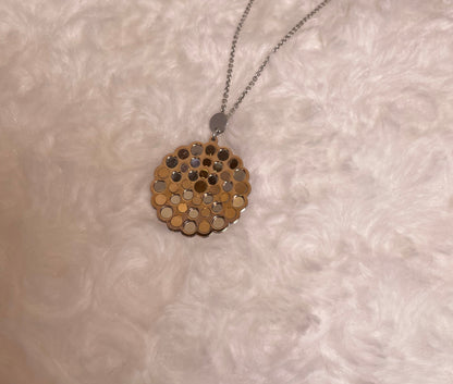 Silver & Rose Gold Plated Fancy Pendant
