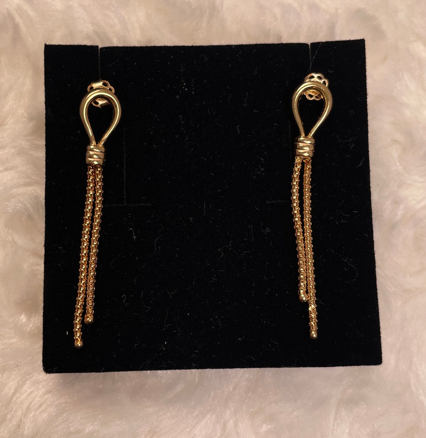 9ct Yellow Gold Lantern Link Drop Earrings
