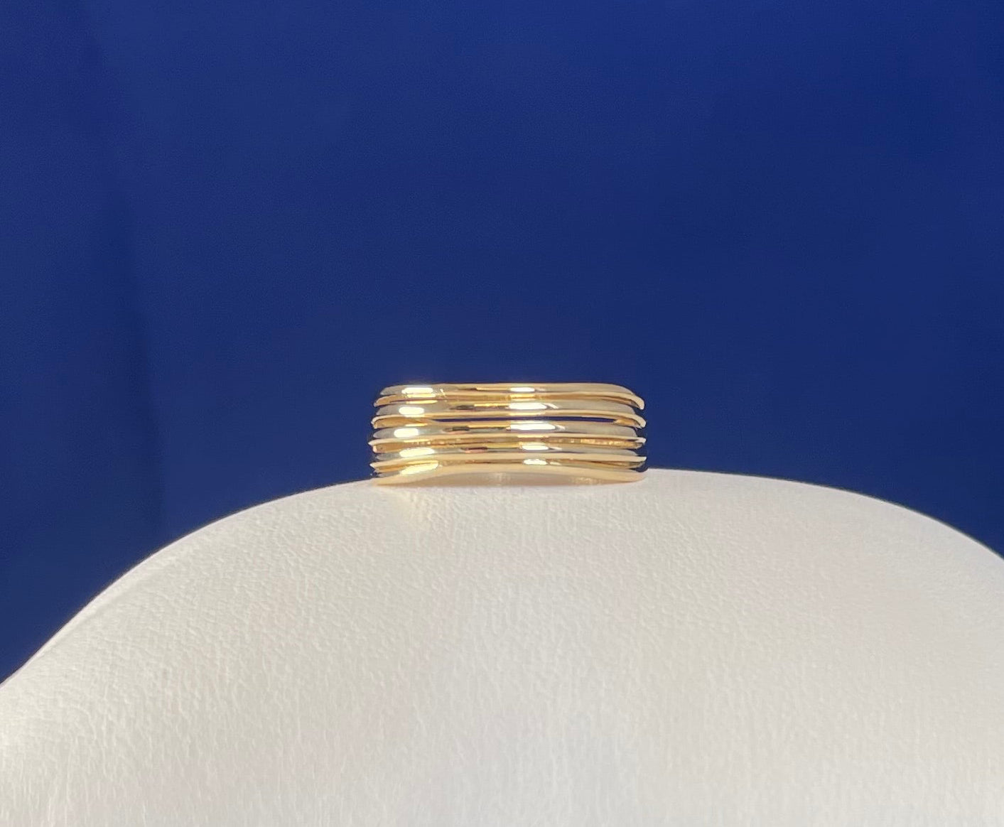 14ct Yellow Gold Five Row Ring