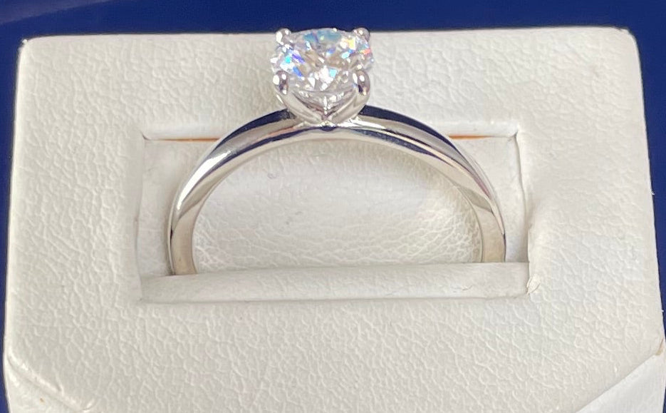 Brilliant Cut Cubic Zirconia Solitaire Ring