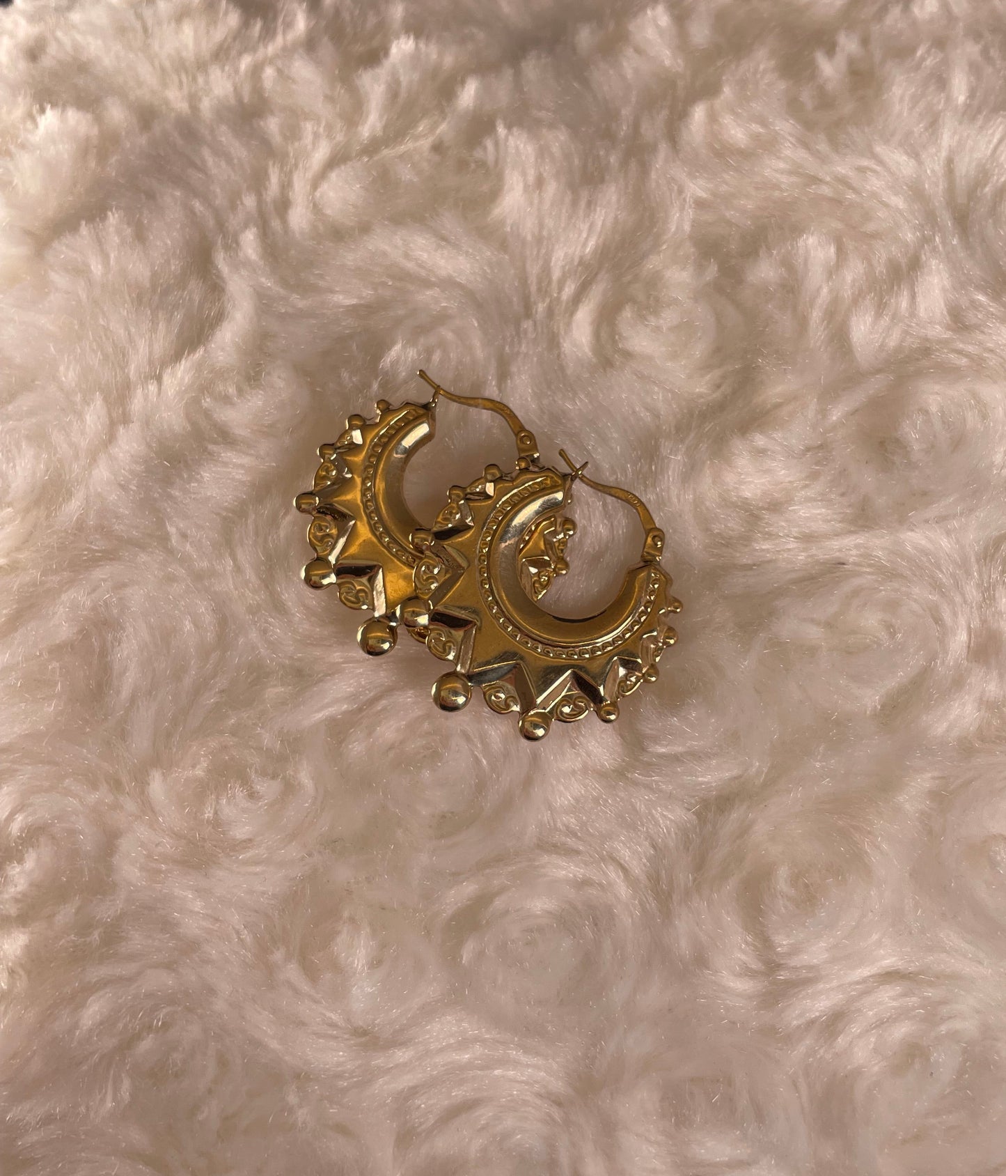 9ct Yellow Gold Creole Hoop Earrings