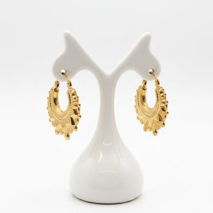 9ct Yellow Gold Creole Hoop Earrings