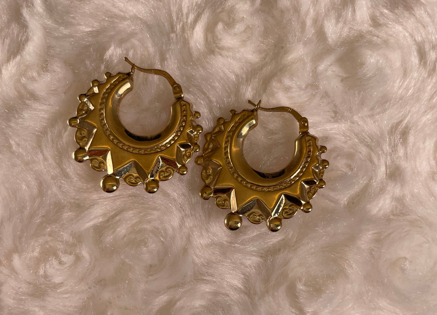 9ct Yellow Gold Creole Hoop Earrings