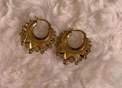 9ct Yellow Gold Creole Hoop Earrings
