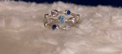 Boodle Ring With Coloured Cubic Zirconias