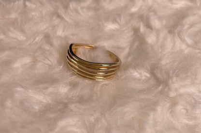 14ct Yellow Gold Five Row Ring
