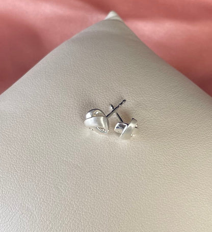 Knot Earrings With Shiny & Brushed Effect Rhodium Plated Silver