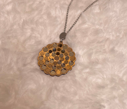 Silver & Rose Gold Plated Fancy Pendant