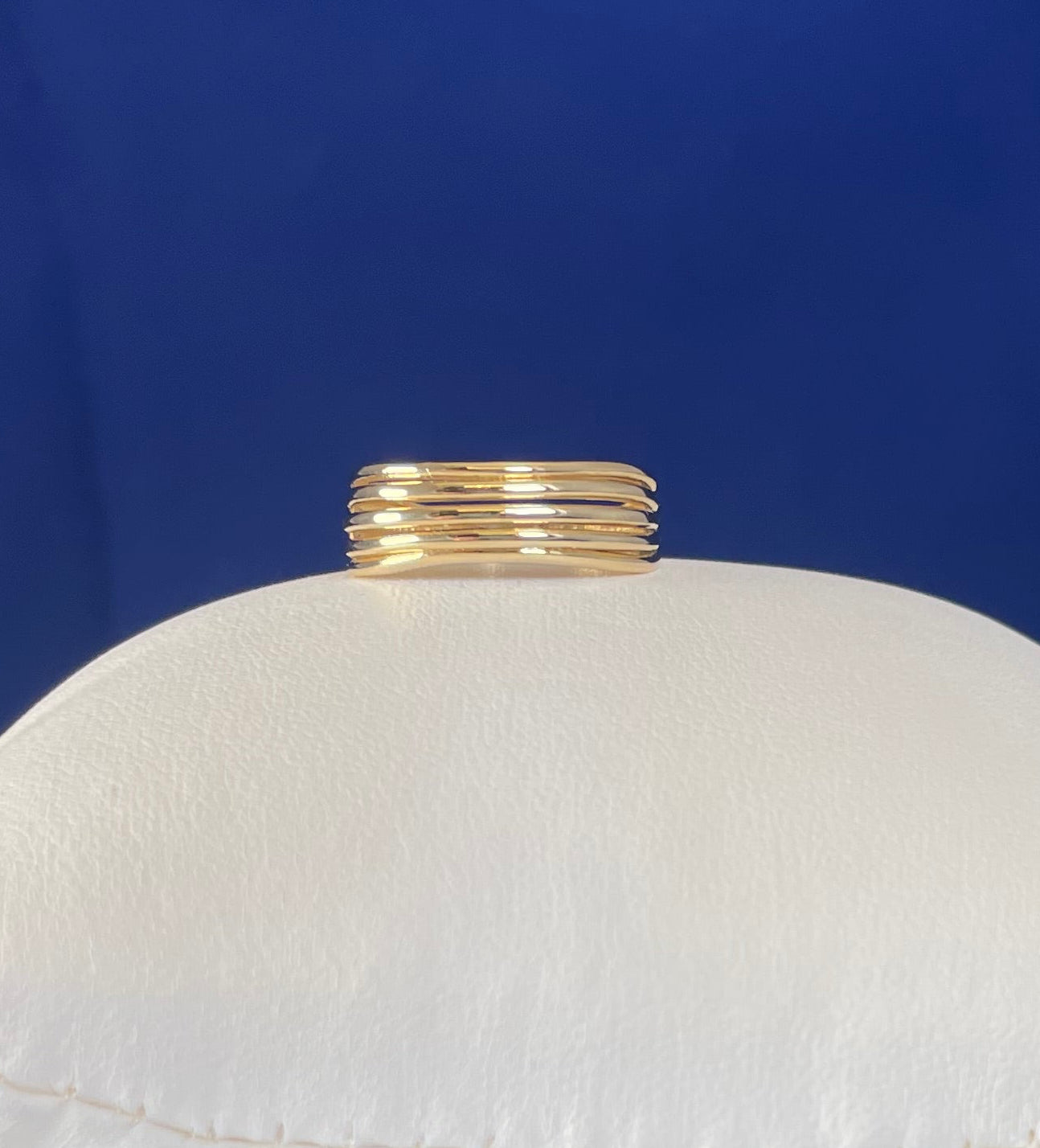 14ct Yellow Gold Five Row Ring