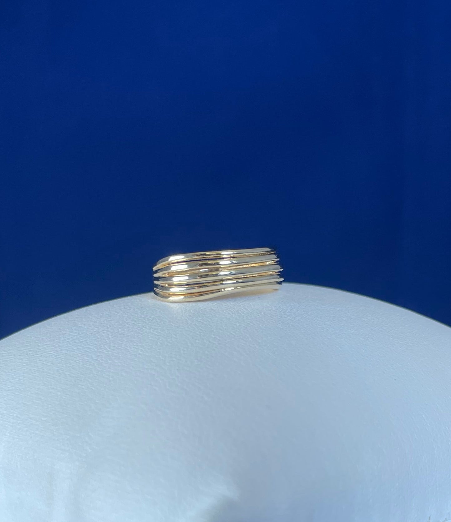 14ct Yellow Gold Five Row Ring