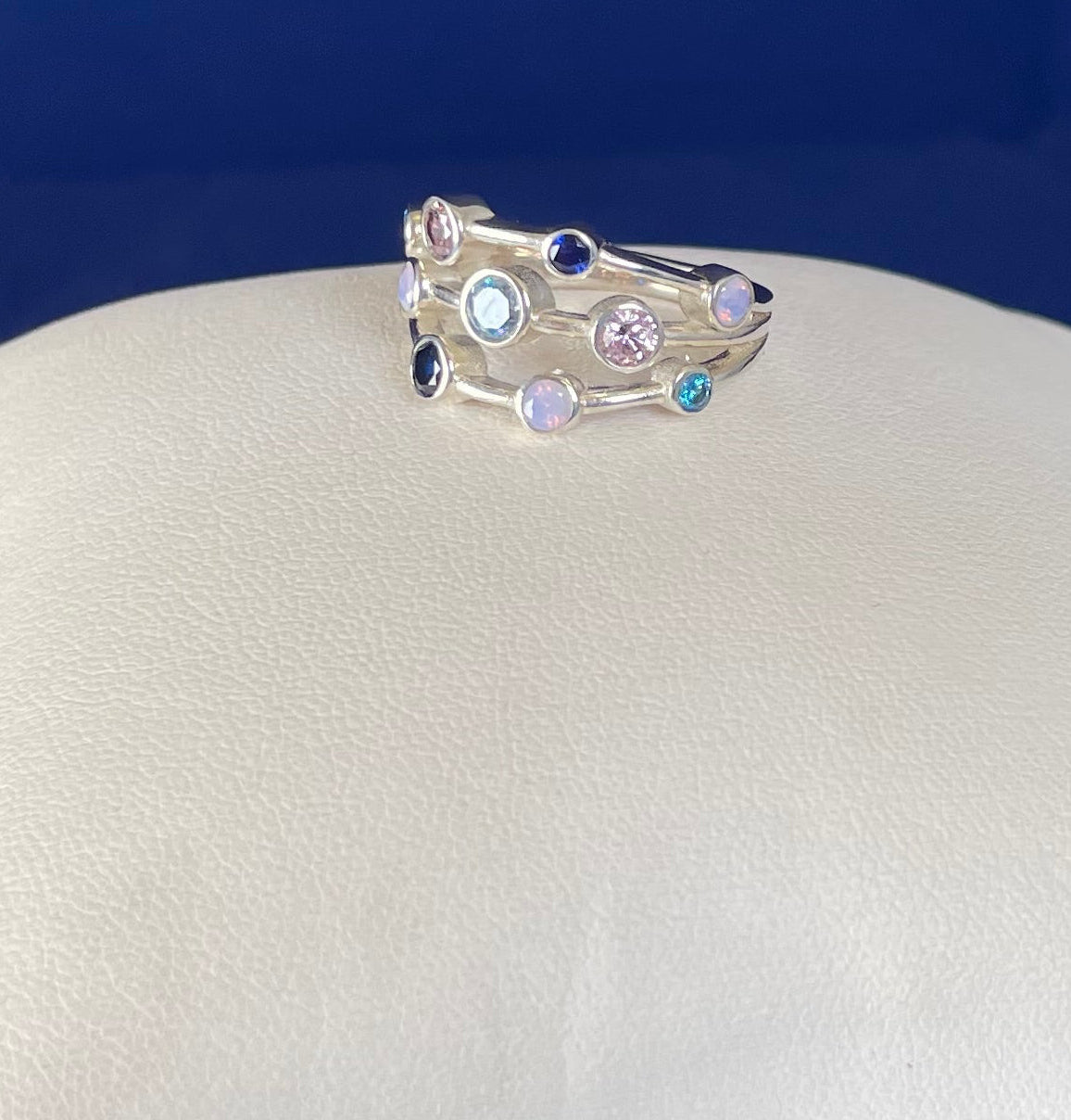 Boodle Ring With Coloured Cubic Zirconias