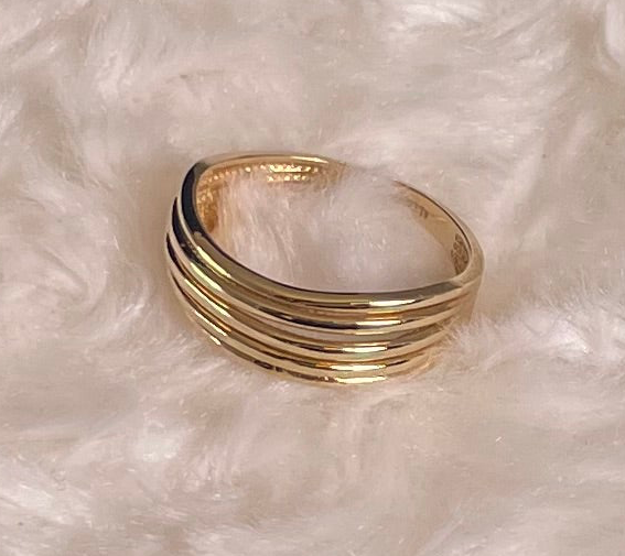 14ct Yellow Gold Five Row Ring