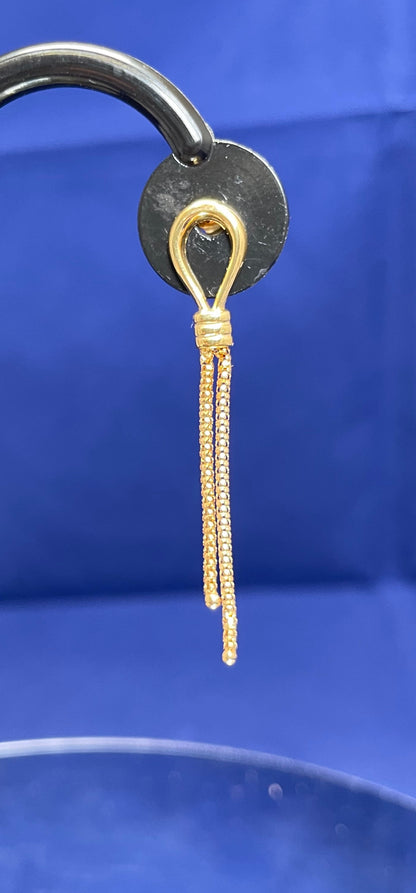 9ct Yellow Gold Lantern Link Drop Earrings