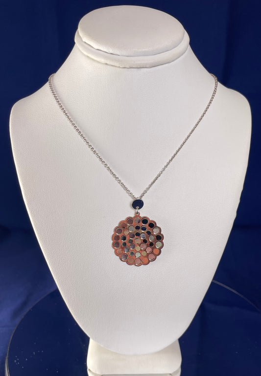 Silver & Rose Gold Plated Fancy Pendant