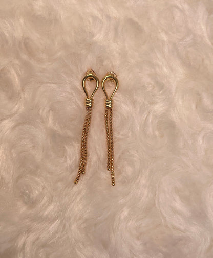 9ct Yellow Gold Lantern Link Drop Earrings