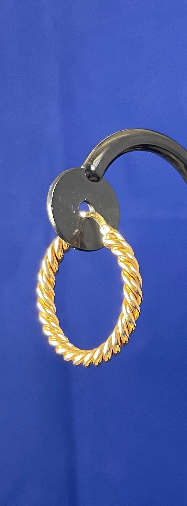 9ct Yellow Gold Twist Hoop Earrings