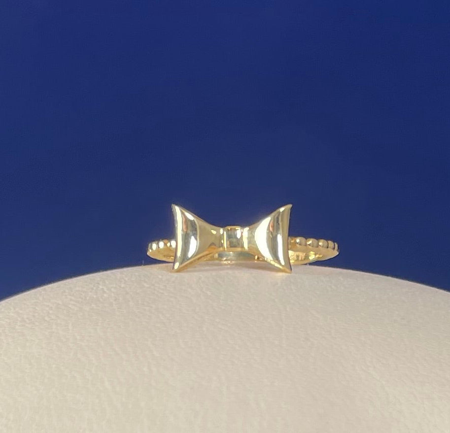 14ct Yellow Gold Bow Style Dress Ring