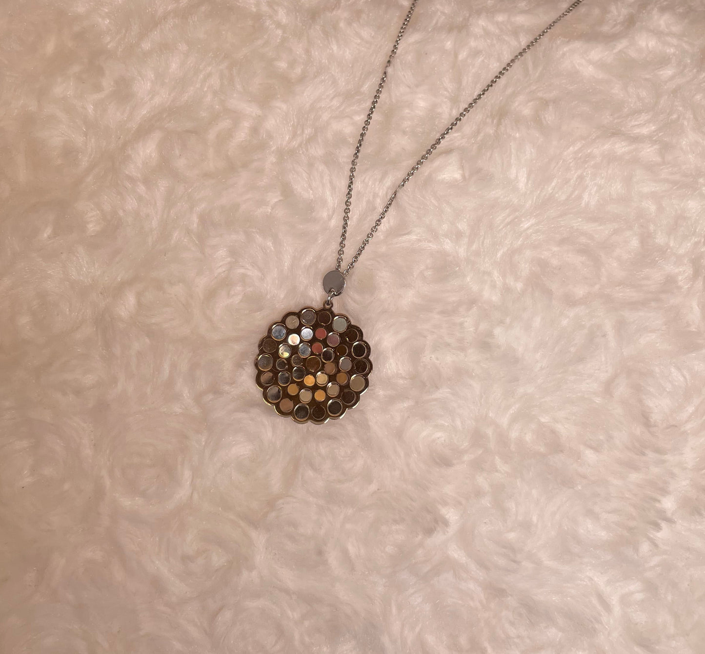 Silver & Rose Gold Plated Fancy Pendant