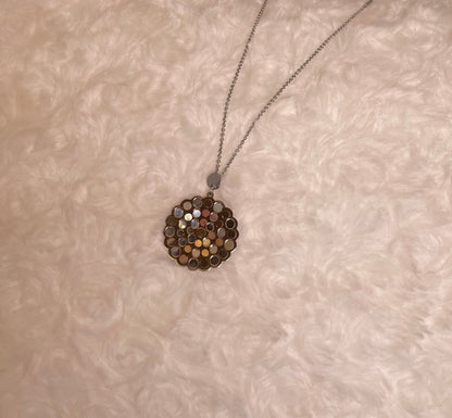 Silver & Rose Gold Plated Fancy Pendant