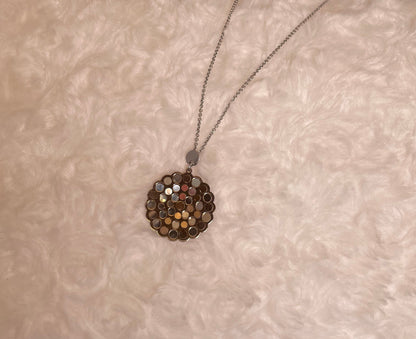 Silver & Rose Gold-Plated Fancy Pendant