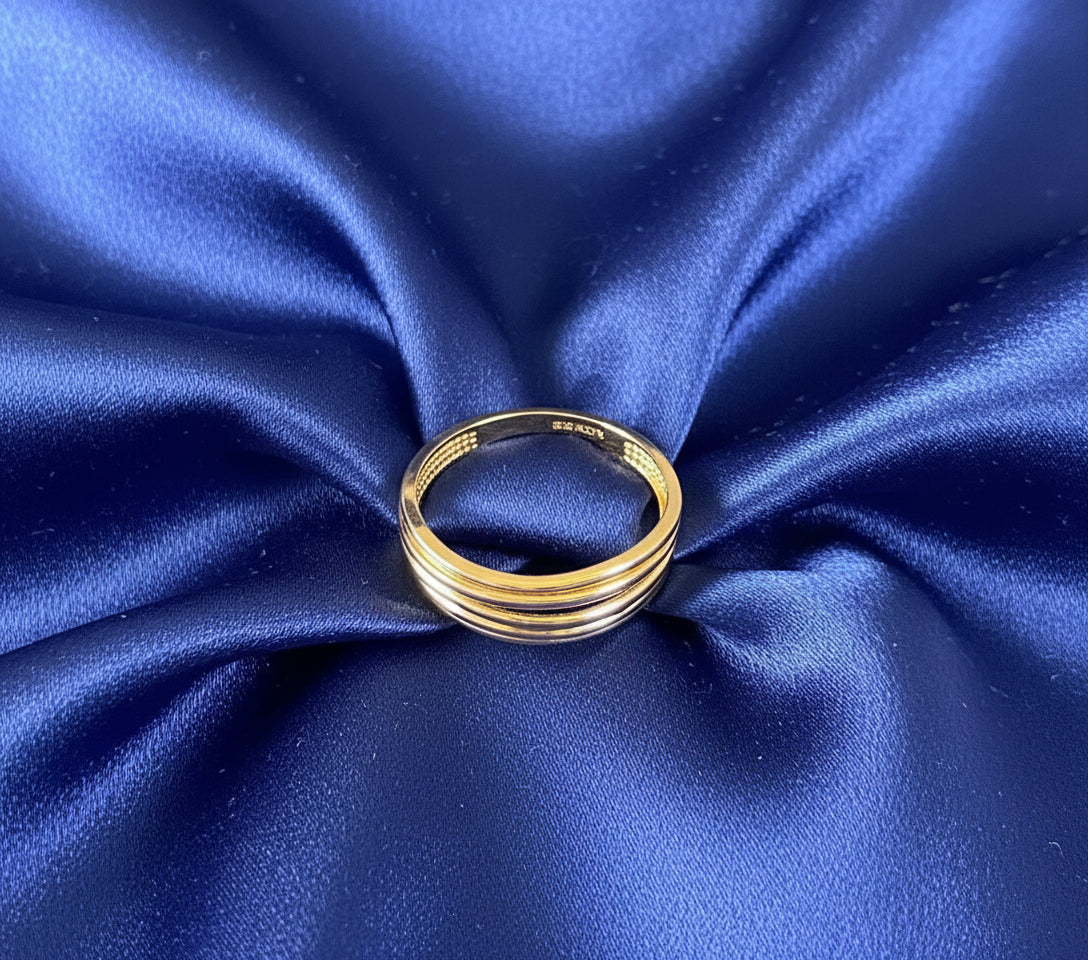 14ct Yellow Gold Five Row Ring