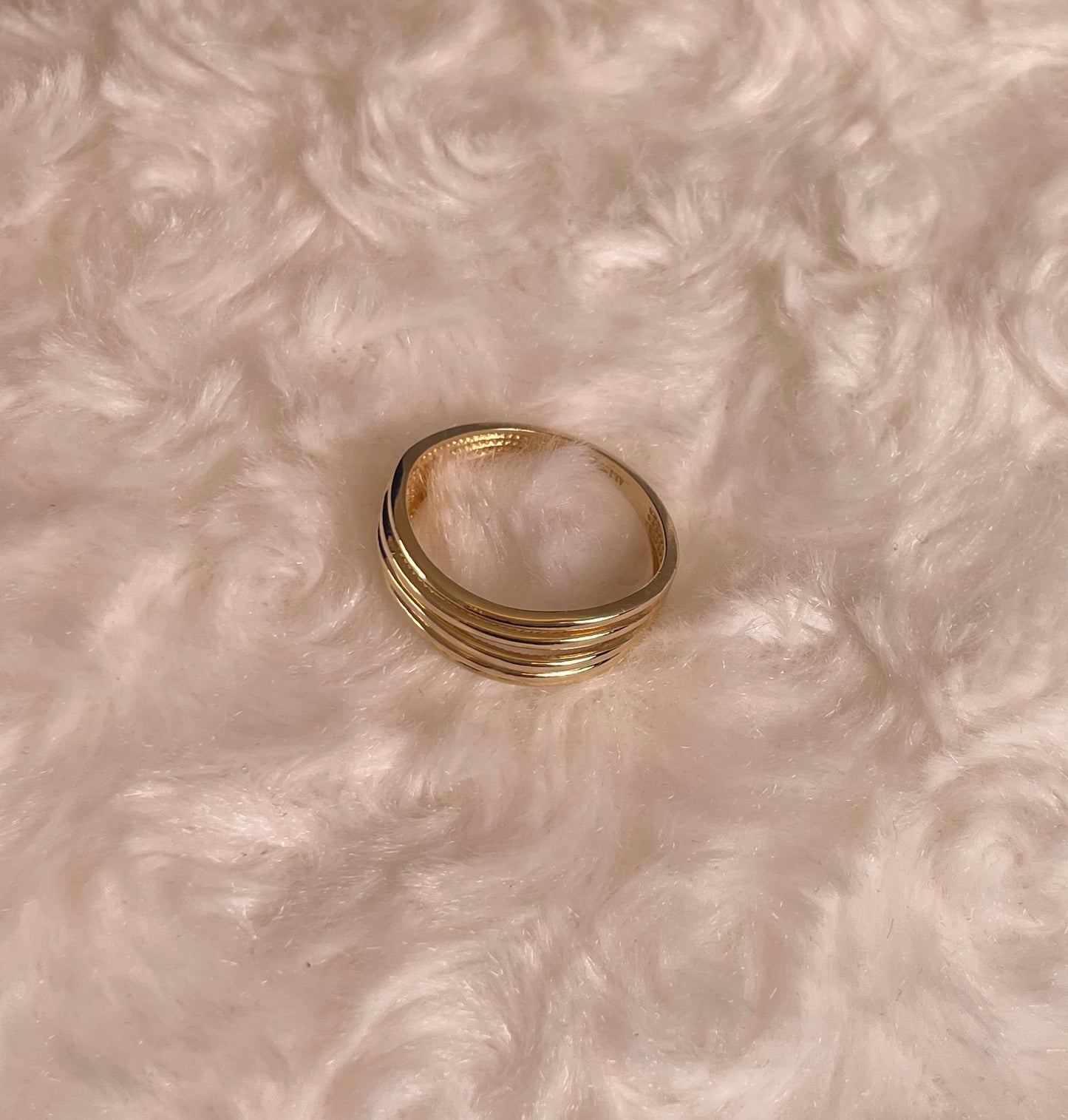 14ct Yellow Gold Five Row Ring