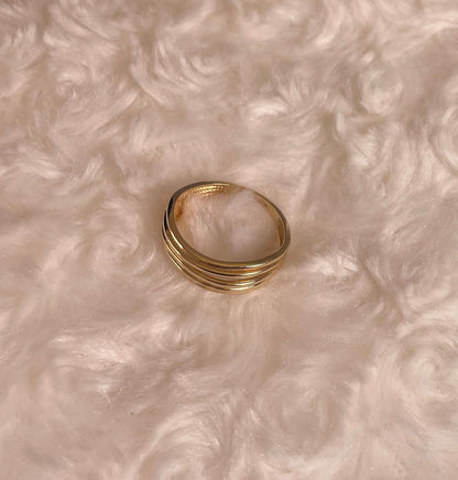 14ct Yellow Gold Five Row Ring
