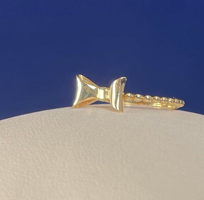 14ct Yellow Gold Bow Style Dress Ring