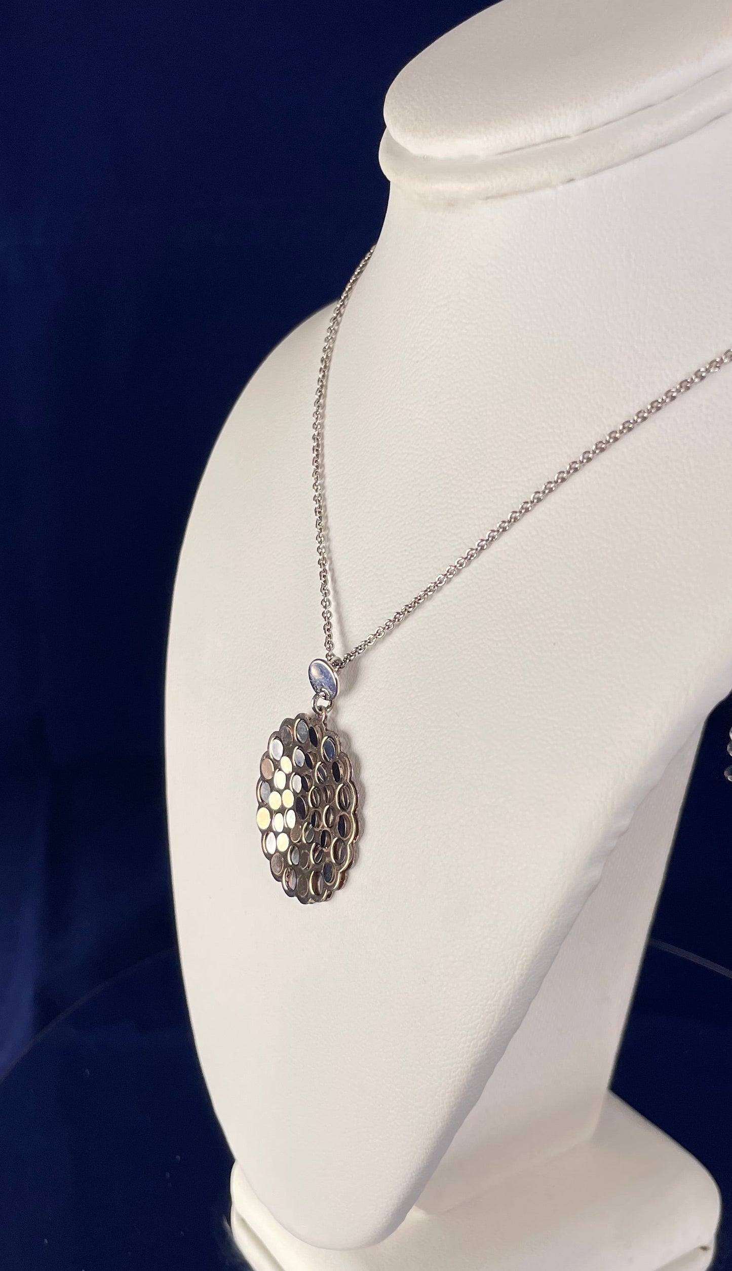 Silver & Rose Gold Plated Fancy Pendant