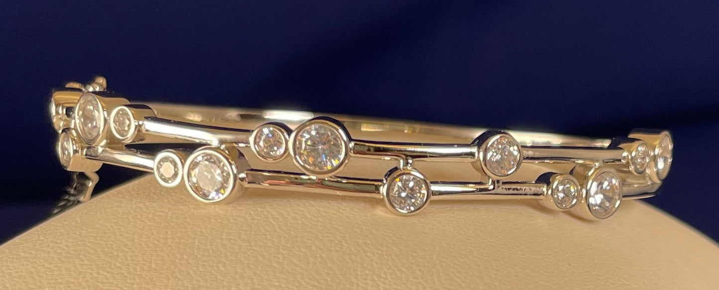 Boodle Bangle with Cubic Zirconias