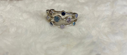 Boodle Ring With Coloured Cubic Zirconias