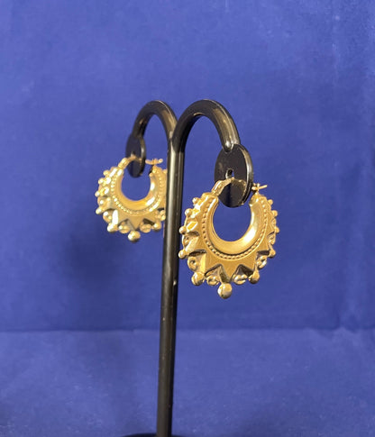 9ct Yellow Gold Creole Hoop Earrings