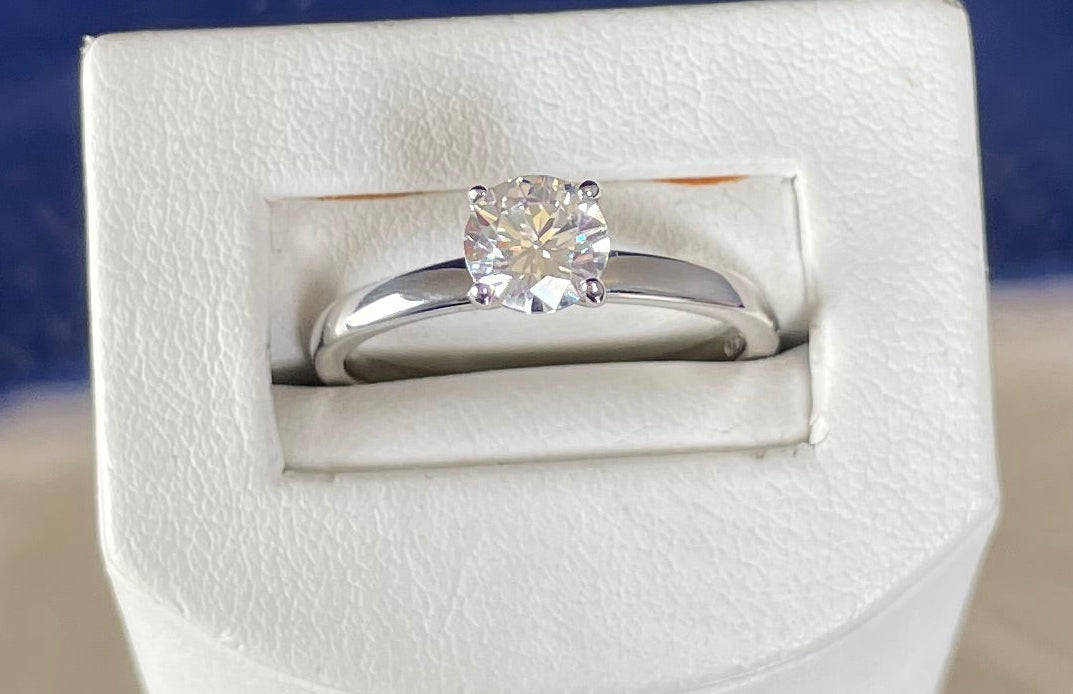 Brilliant Cut Cubic Zirconia Solitaire Ring
