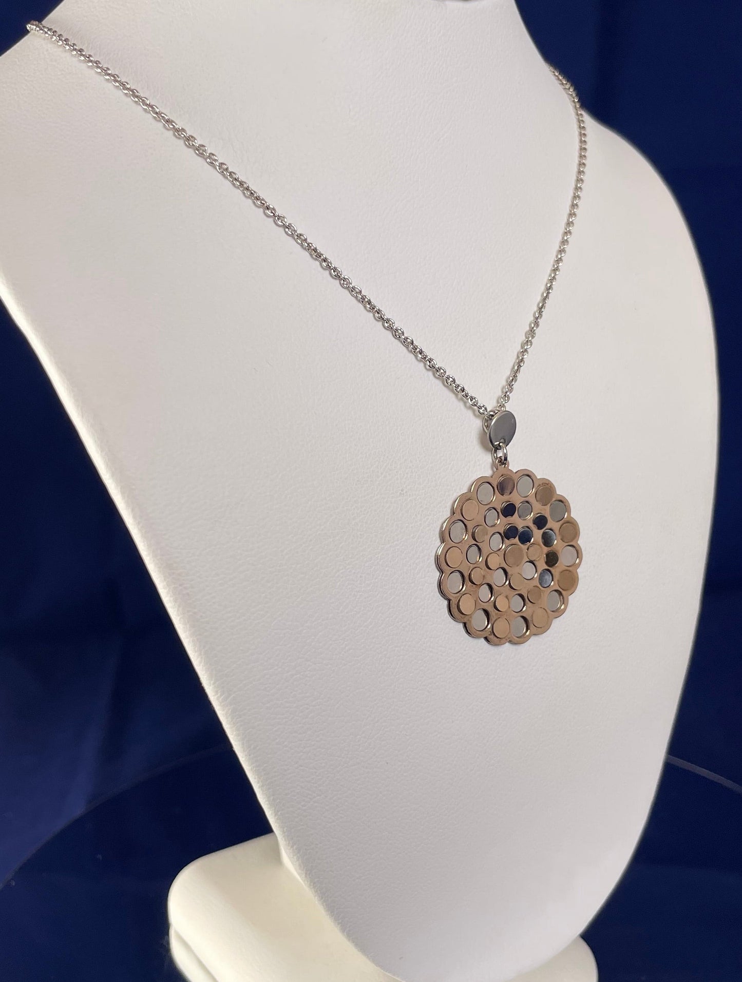 Silver & Rose Gold Plated Fancy Pendant