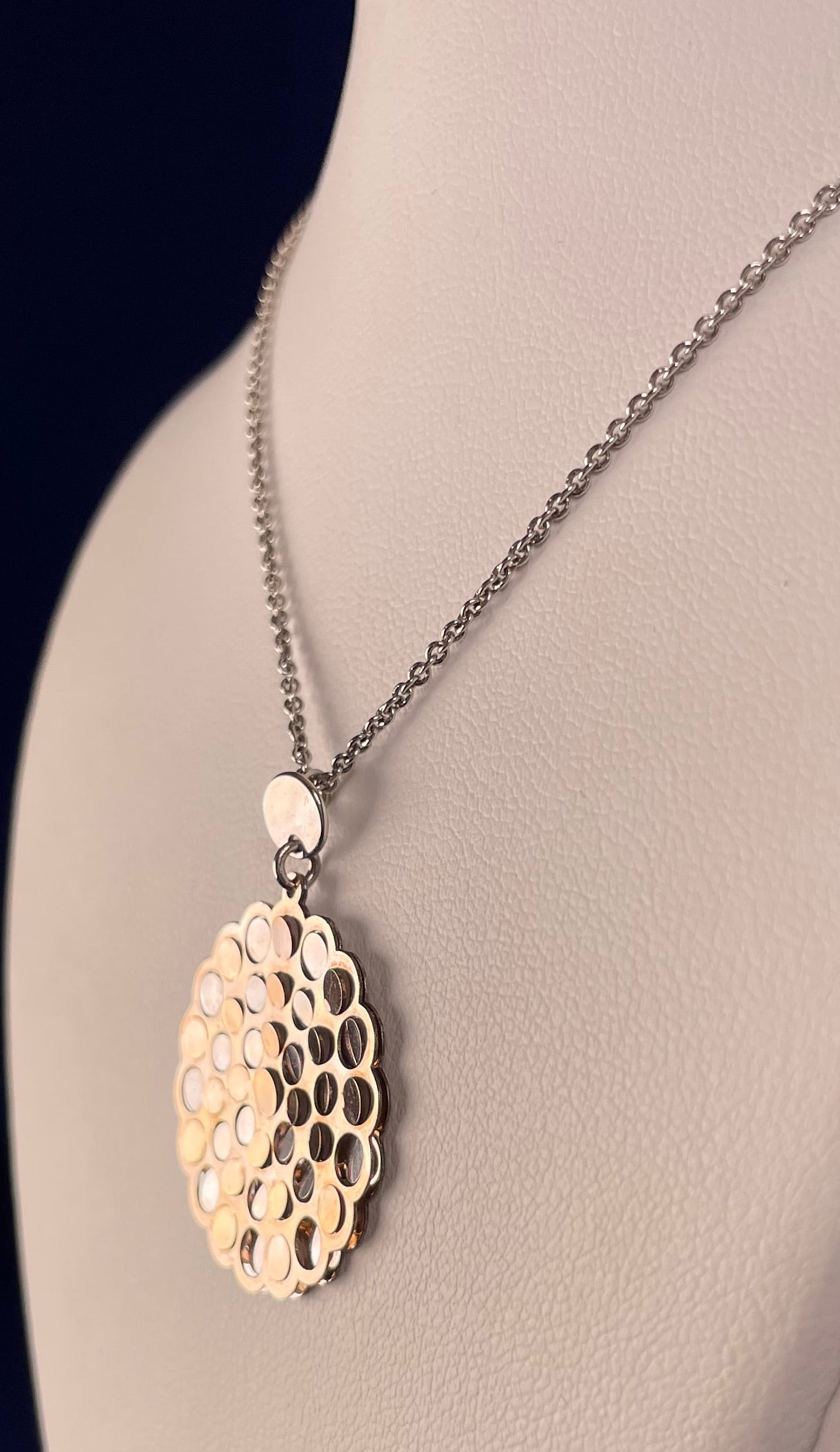 Silver & Rose Gold Plated Fancy Pendant