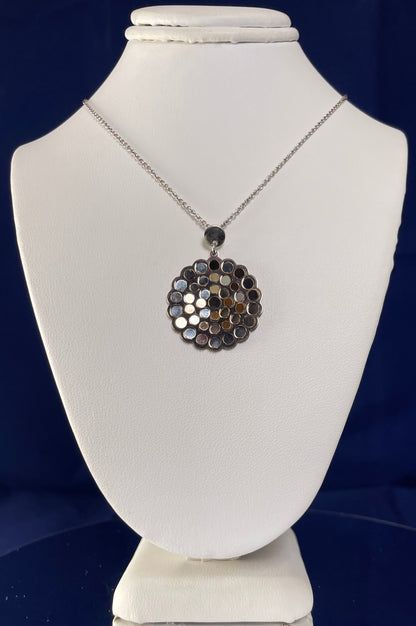 Silver & Rose Gold Plated Fancy Pendant