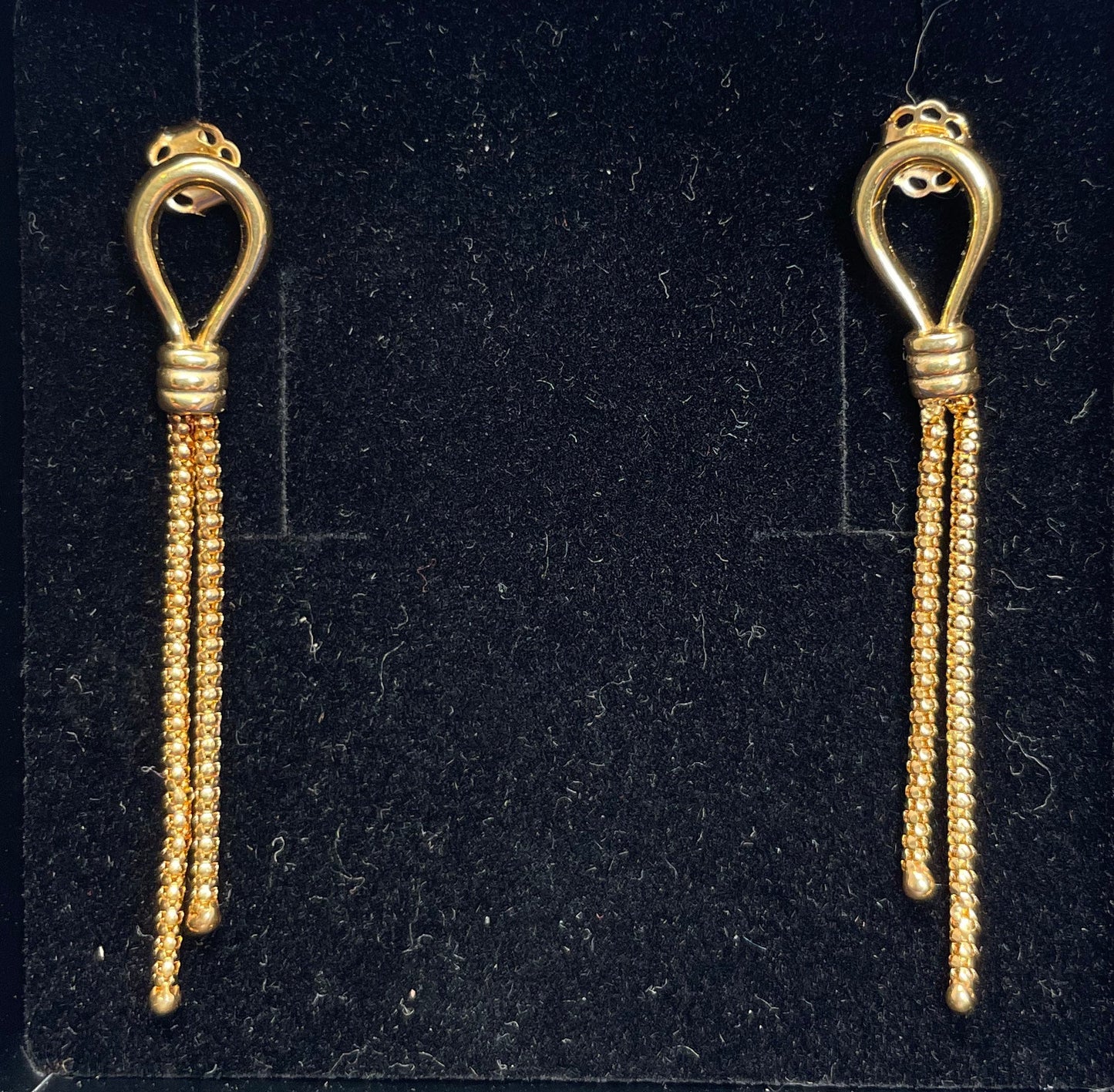 9ct Yellow Gold Lantern Link Drop Earrings