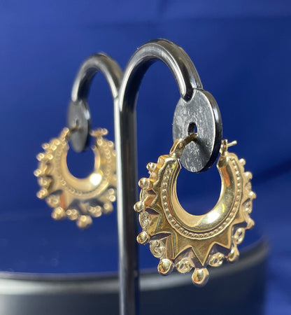 9ct Yellow Gold Creole Hoop Earrings