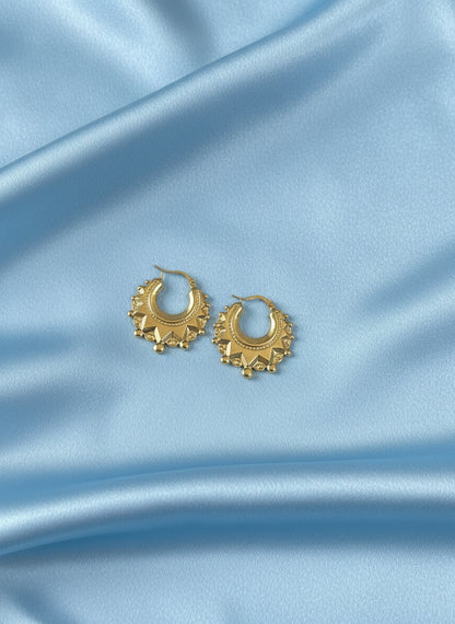 9ct Yellow Gold Creole Hoop Earrings