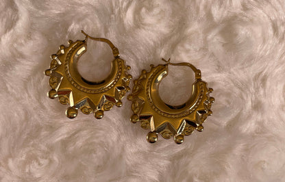 9ct Yellow Gold Creole Hoop Earrings
